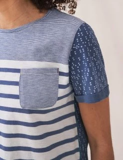 Best Pirce ⌛ White Stuff Women Organic Cotton Striped Crew Neck T-Shirt 🧨 -New In Womens Sales 2022 SD 01 T83 6724 E4 X EC 2