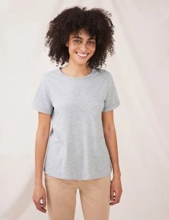 New ๐ White Stuff Women Pure Cotton Crew Neck T-Shirt โญ
