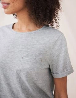 New 🎉 White Stuff Women Pure Cotton Crew Neck T-Shirt ⭐ -New In Womens Sales 2022 SD 01 T83 6725 T0 X EC 2