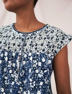 Wholesale 🛒 White Stuff Vests Pure Cotton Floral Sleeveless Vest Top ⭐ -New In Womens Sales 2022 SD 01 T83 6728 F4 X EC 2