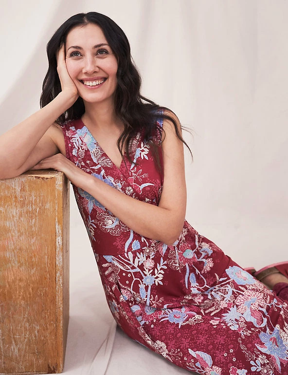 Cheap 👍 White Stuff 👗 Dresses Jersey Floral V-Neck Midi Waisted 👗 Dress 🎁 3 Cheap 👍 White Stuff 👗 Dresses Jersey Floral V-Neck Midi Waisted 👗 Dress 🎁 - Image 3