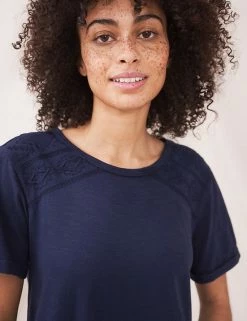 Best Pirce 🌟 White Stuff 👗 Dresses Pure Cotton Round Neck Midi T-Shirt 👗 Dress 🔔 -New In Womens Sales 2022 SD 01 T83 6971 F0 X EC 1