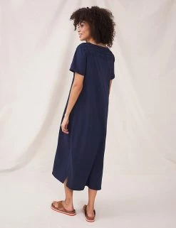 Best Pirce 🌟 White Stuff 👗 Dresses Pure Cotton Round Neck Midi T-Shirt 👗 Dress 🔔 -New In Womens Sales 2022 SD 01 T83 6971 F0 X EC 2