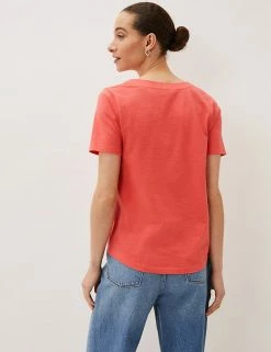 Brand new 🔔 Phase Eight Women Pure Cotton V-Neck Short Sleeve Top 🛒 -New In Womens Sales 2022 SD 01 T83 7020 C8 X EC 3