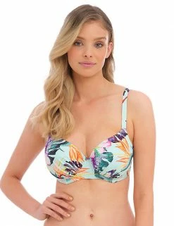 Deals โ๏ธ Fantasie ๐ Bikinis Paradiso Floral Wired Scoop Neck ๐ Bikini Top ๐งจ