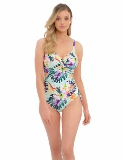 Flash Sale 🎉 Fantasie 🩱 Swimsuits Paradiso Printed Wired Twist Front Ruched 🩱 Swimsuit 🌟 -New In Womens Sales 2022 SD 10 T13 2611 E4 X EC 3