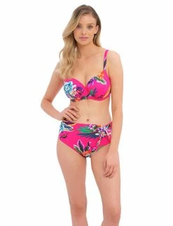 Cheap ⭐ Fantasie 👙 Bikinis Halkidiki Floral Print High Waisted 👙 Bikini Bottoms 😍 -New In Womens Sales 2022 SD 10 T13 2616 A4 X EC 1
