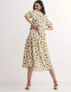 Flash Sale ❤️ Nobody's Child 👗 Dresses Organic Cotton Printed Midi Smock 👗 Dress 🥰 -New In Womens Sales 2022 SD 10 T82 1264 Z4 X EC 2