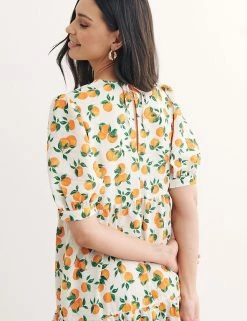 Flash Sale ❤️ Nobody's Child 👗 Dresses Organic Cotton Printed Midi Smock 👗 Dress 🥰 -New In Womens Sales 2022 SD 10 T82 1264 Z4 X EC 3