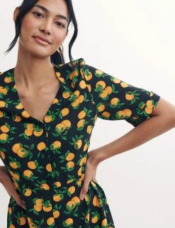 Best deal 🔔 Nobody's Child 👗 Dresses Orange Print Button Front Jumpsuit 🌟 -New In Womens Sales 2022 SD 10 T82 1271 Y4 X EC 3