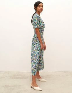 Best deal 🎁 Nobody's Child 👗 Dresses Floral Button Front Cropped Jumpsuit 🌟 -New In Womens Sales 2022 SD 10 T82 1274 ZZ X EC 4