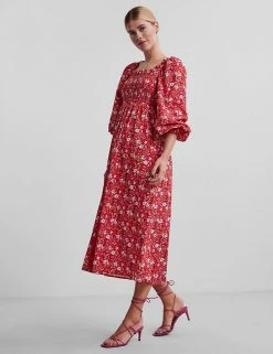 Discount 😍 Y.A.S 👗 Dresses Cotton Rich Floral Midi Smock 👗 Dress ✨