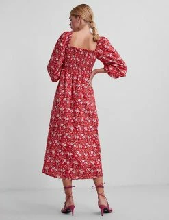 Discount 😍 Y.A.S 👗 Dresses Cotton Rich Floral Midi Smock 👗 Dress ✨ -New In Womens Sales 2022 SD 10 T82 1546 B4 X EC 3