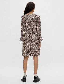 Best deal 🔥 OBJECT 👗 Dresses Floral Collared Knee Length Smock 👗 Dress 🧨 -New In Womens Sales 2022 SD 10 T82 4701 Y0 X EC 3