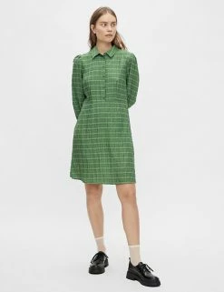 Buy 🎁 OBJECT 👗 Dresses Checked Knee Length 👚 Shirt 👗 Dress ✨ -New In Womens Sales 2022 SD 10 T82 4702 J0 X EC 1