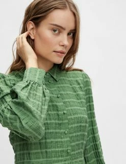 Buy 🎁 OBJECT 👗 Dresses Checked Knee Length 👚 Shirt 👗 Dress ✨ -New In Womens Sales 2022 SD 10 T82 4702 J0 X EC 2