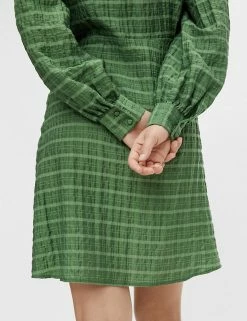 Buy 🎁 OBJECT 👗 Dresses Checked Knee Length 👚 Shirt 👗 Dress ✨ -New In Womens Sales 2022 SD 10 T82 4702 J0 X EC 4