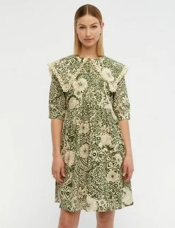 Flash Sale 🎁 OBJECT 👗 Dresses Pure Cotton Printed Collared 👕 Shirt 👗 Dress 🔔