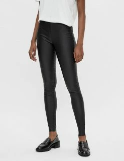 Promo 🧨 OBJECT Trousers Leather Look Leggings ✔️ -New In Womens Sales 2022 SD 10 T82 4726N Y0 X EC 2