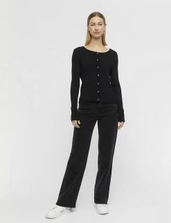 Flash Sale ⌛ OBJECT Cardigans Knitted Scallop Edge Cardigan 🔔