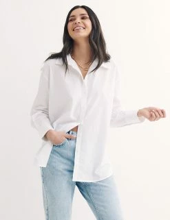 Wholesale 🎁 Nobody's Child 👕 Shirts & Blouses Organic Cotton Relaxed Long Sleeve 👕 Shirt 🥰 -New In Womens Sales 2022 SD 10 T82 4802 Z0 X EC 4