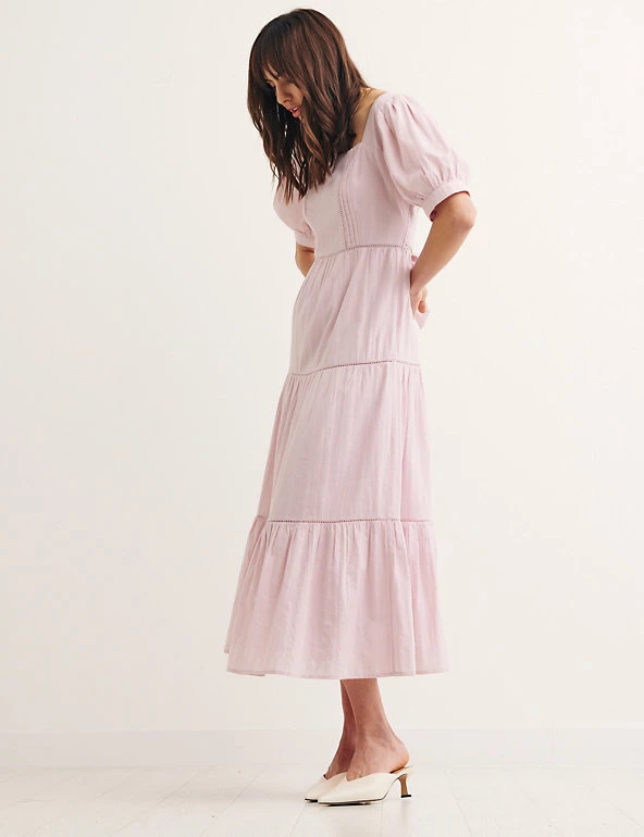 Best deal 🔥 Nobody's Child 👗 Dresses Pure Cotton Square Neck Midi Smock 👗 Dress 😀 5 Best deal 🔥 Nobody's Child 👗 Dresses Pure Cotton Square Neck Midi Smock 👗 Dress 😀 - Image 5