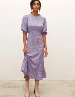 Brand new ✔️ Nobody's Child 👗 Dresses Floral Empire Line Midi Waisted 👗 Dress 🎁