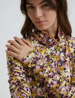 New 👍 SELECTED FEMME 👗 Dresses Floral High Neck Midi Swing 👗 Dress 🛒 -New In Womens Sales 2022 SD 10 T82 7480 Y4 X EC 3