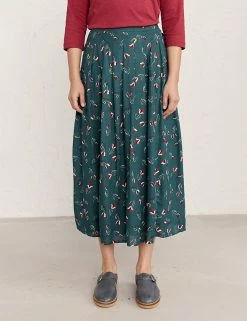 Hot Sale 👏 Seasalt Cornwall 👗 Skirts Cotton Blend Floral Pleated Midaxi 👗 Skirt 🔥 -New In Womens Sales 2022 SD 10 T83 1075 J4 X EC 1