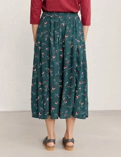 Hot Sale 👏 Seasalt Cornwall 👗 Skirts Cotton Blend Floral Pleated Midaxi 👗 Skirt 🔥 -New In Womens Sales 2022 SD 10 T83 1075 J4 X EC 2