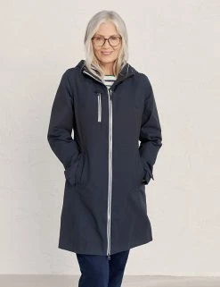 Wholesale ❤️ Seasalt Cornwall 🧥 Coats & Jackets Cotton Blend Waterproof Hooded Raincoat 👏