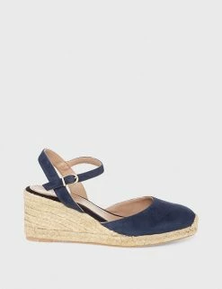 Best reviews of ๐คฉ HOBBS ๐ฉด Sandals Suede Buckle Wedge Espadrilles ๐