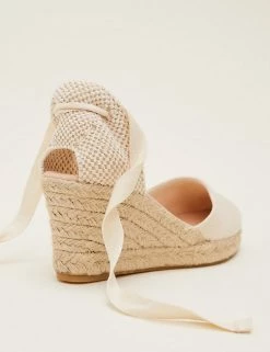 Cheapest ❤️ Phase Eight 🩴 Sandals Canvas Wedge Espadrilles 🌟 -New In Womens Sales 2022 SD 10 T83 1386 K0 X EC 3
