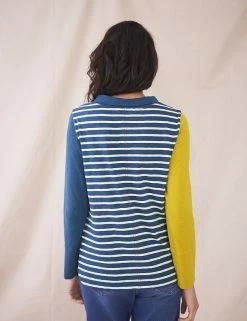 Best Sale ⌛ White Stuff Women Pure Cotton Printed High Neck Top 😉 -New In Womens Sales 2022 SD 10 T83 1398 XT X EC 1