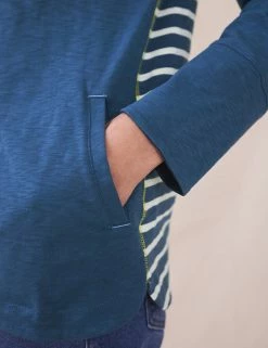 Best Sale ⌛ White Stuff Women Pure Cotton Printed High Neck Top 😉 -New In Womens Sales 2022 SD 10 T83 1398 XT X EC 2