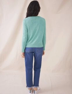 Coupon 🔔 White Stuff Cardigans Pure Organic Cotton Crew Neck Cardigan 👍 -New In Womens Sales 2022 SD 10 T83 1493 NT X EC 1