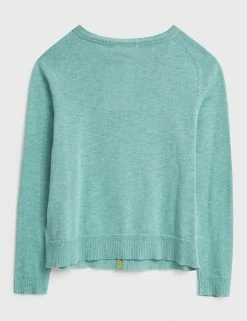 Coupon 🔔 White Stuff Cardigans Pure Organic Cotton Crew Neck Cardigan 👍 -New In Womens Sales 2022 SD 10 T83 1493 NT X EC 3