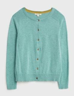Coupon 🔔 White Stuff Cardigans Pure Organic Cotton Crew Neck Cardigan 👍 -New In Womens Sales 2022 SD 10 T83 1493 NT X EC 90