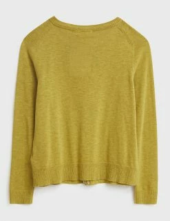 Coupon 🔔 White Stuff Cardigans Pure Organic Cotton Crew Neck Cardigan 👍 -New In Womens Sales 2022 SD 10 T83 1493 R0 X EC 3