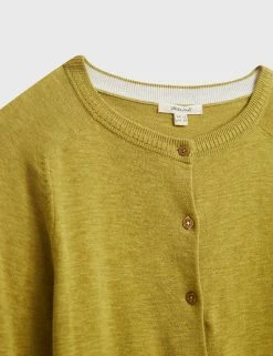 Coupon 🔔 White Stuff Cardigans Pure Organic Cotton Crew Neck Cardigan 👍 -New In Womens Sales 2022 SD 10 T83 1493 R0 X EC 4