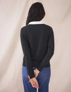 Coupon 🔔 White Stuff Cardigans Pure Organic Cotton Crew Neck Cardigan 👍 -New In Womens Sales 2022 SD 10 T83 1493 Y0 X EC 1