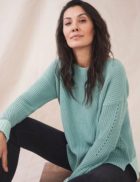 Discount 😉 White Stuff Jumpers Pure Organic Cotton Pointelle Jumper ❤️ 1 Discount 😉 White Stuff Jumpers Pure Organic Cotton Pointelle Jumper ❤️