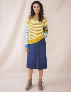 Best deal ๐ White Stuff Jumpers Pure Cotton Striped Pointelle Jumper ๐