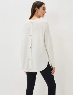 Top 10 🥰 Phase Eight Jumpers Ribbed Crew Neck Button Detail Jumper 😍 -New In Womens Sales 2022 SD 10 T83 1564 KY X EC 1