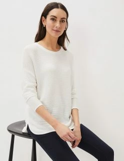 Top 10 🥰 Phase Eight Jumpers Ribbed Crew Neck Button Detail Jumper 😍 -New In Womens Sales 2022 SD 10 T83 1564 KY X EC 2