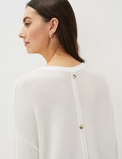 Top 10 🥰 Phase Eight Jumpers Ribbed Crew Neck Button Detail Jumper 😍 -New In Womens Sales 2022 SD 10 T83 1564 KY X EC 4