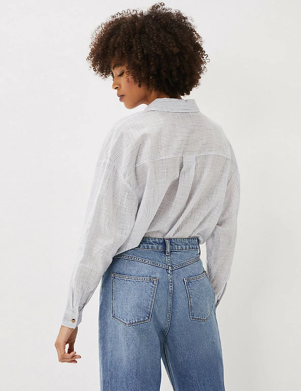 Promo ๐ฅ Phase Eight ๐ Shirts & Blouses Pure Cotton Striped Tie Front Blouse ๐คฉ 3 Promo ๐ฅ Phase Eight ๐ Shirts & Blouses Pure Cotton Striped Tie Front Blouse ๐คฉ - Image 3