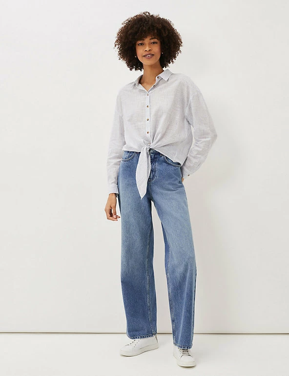 Promo ๐ฅ Phase Eight ๐ Shirts & Blouses Pure Cotton Striped Tie Front Blouse ๐คฉ 5 Promo ๐ฅ Phase Eight ๐ Shirts & Blouses Pure Cotton Striped Tie Front Blouse ๐คฉ - Image 5