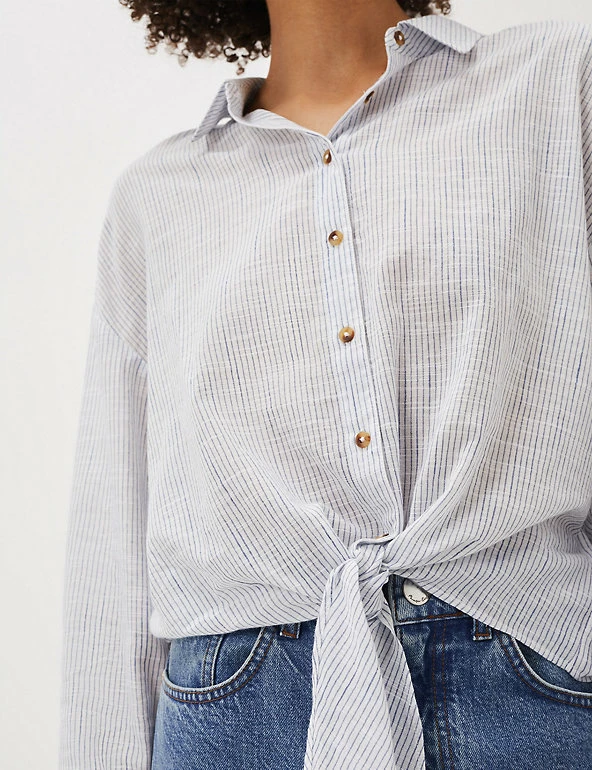 Promo ๐ฅ Phase Eight ๐ Shirts & Blouses Pure Cotton Striped Tie Front Blouse ๐คฉ 6 Promo ๐ฅ Phase Eight ๐ Shirts & Blouses Pure Cotton Striped Tie Front Blouse ๐คฉ - Image 6