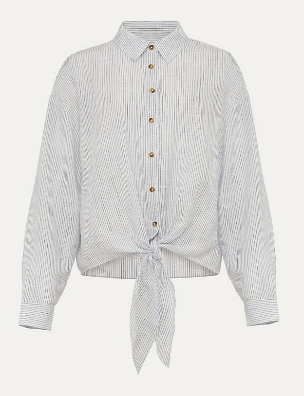 Promo ๐ฅ Phase Eight ๐ Shirts & Blouses Pure Cotton Striped Tie Front Blouse ๐คฉ 2 Promo ๐ฅ Phase Eight ๐ Shirts & Blouses Pure Cotton Striped Tie Front Blouse ๐คฉ - Image 2
